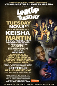 LINK UP TUESDAY- 11/8 @ Leftfield
