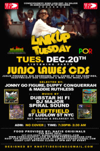 LINK UP TUESDAY-12/20 @ Leftfield