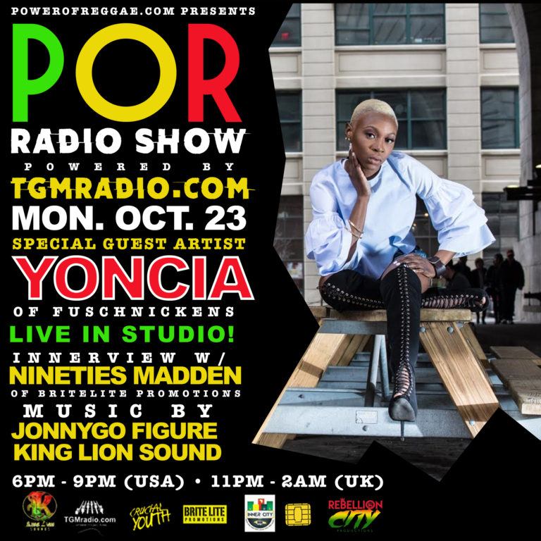 YONCIA INNERVIEW ON POWER OF REGGAE RADIO SHOW