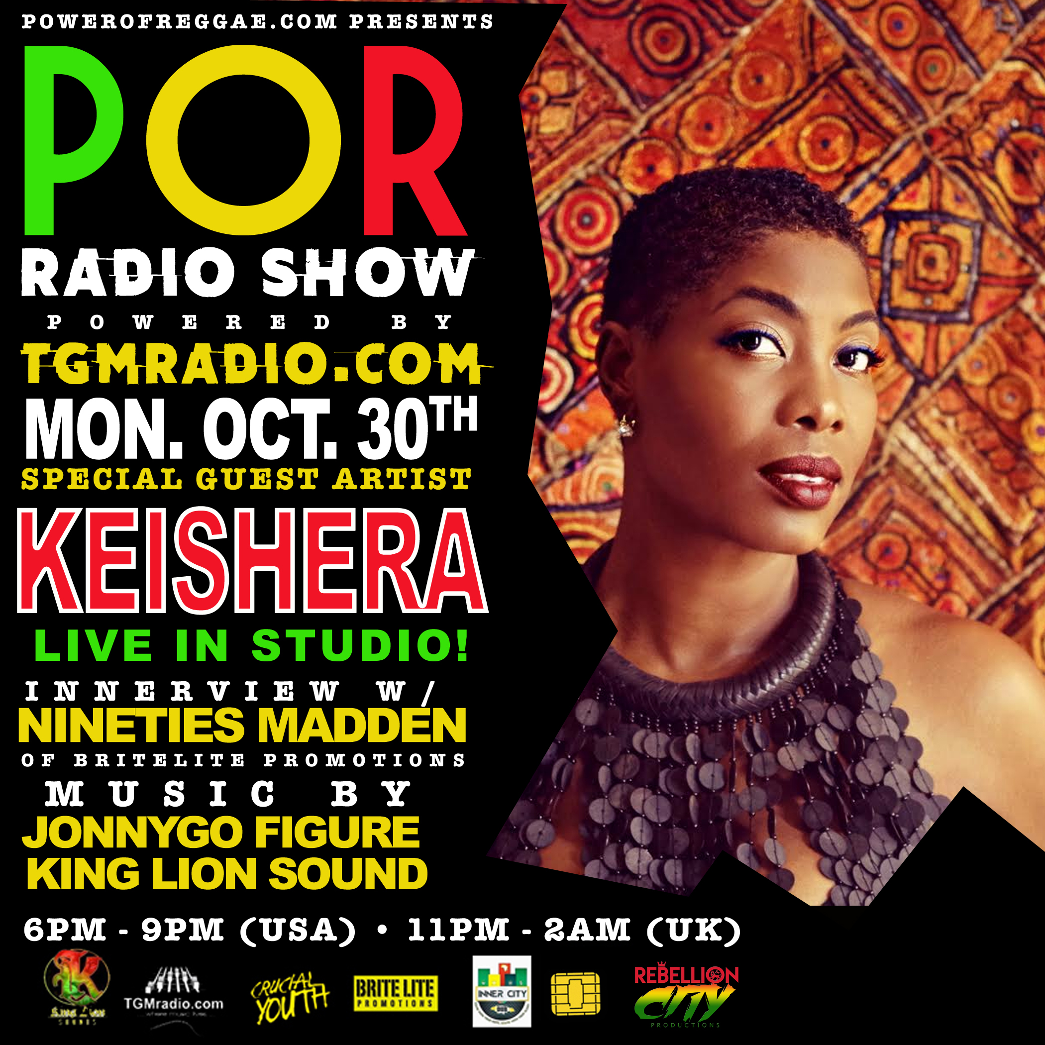 KEISHERA INNERVIEW ON THE POWER OF REGGAE RADIO SHOW