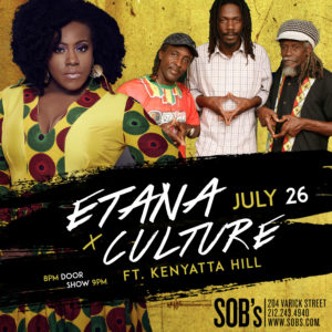 Etana & Culture Live! at SOB'S @ S.O.B.'S 