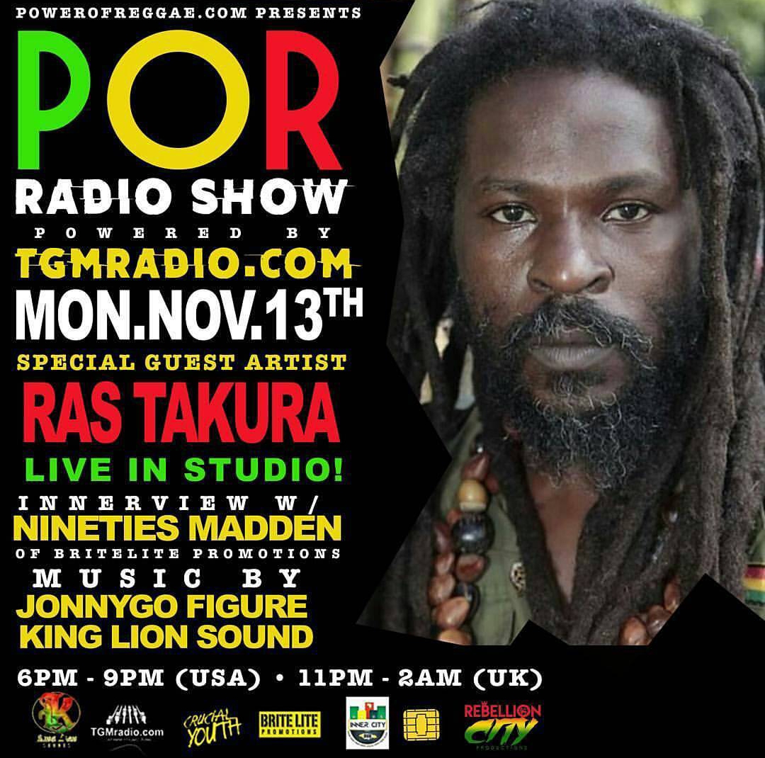 Ras Takura Innerview on the Power Of Reggae Radioshow