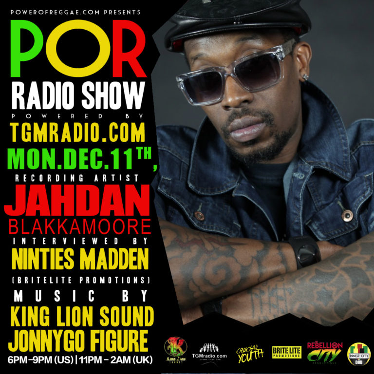 Jahdan Blakkamoore Innerview on Power Of Reggae Radio Show