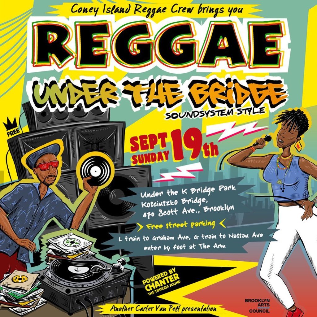 Flyer for Reggae Under the Bridge on Sept. 19, 2021