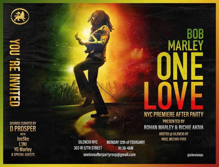 Official Bob Marley One Love Movie After Party